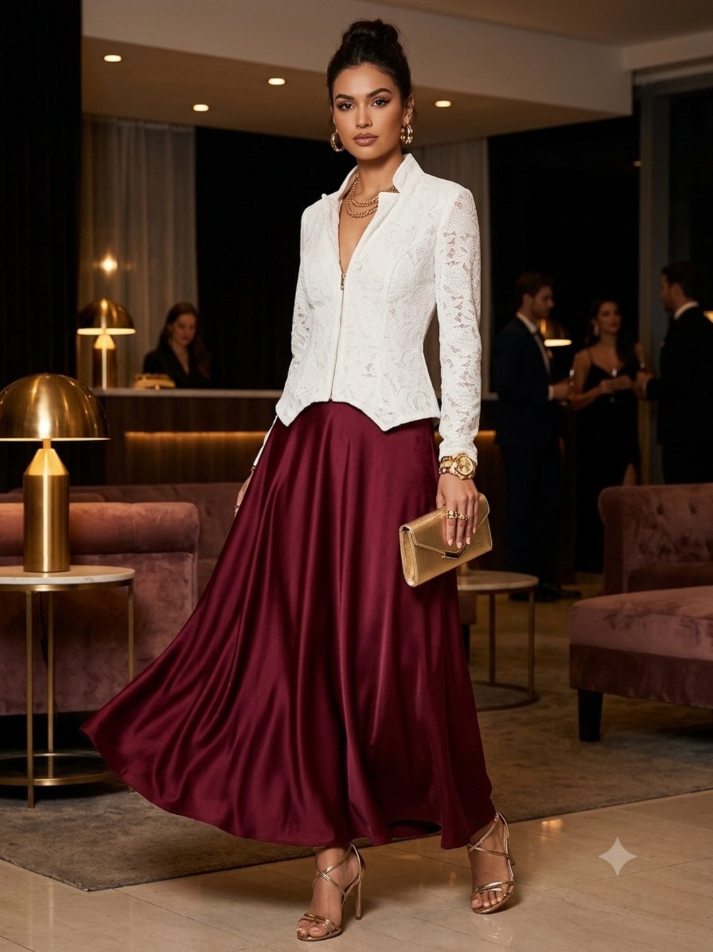 Windsor White Lace Zip-Front Blazer